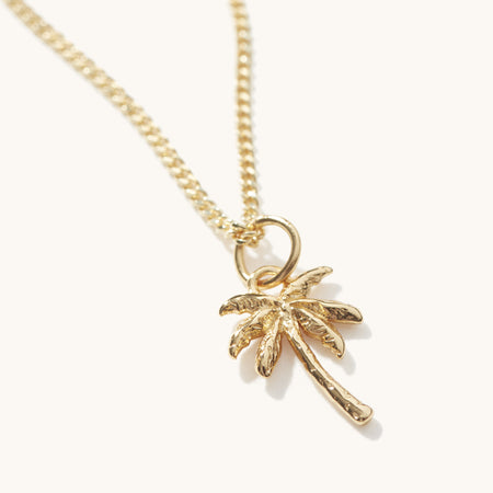 Palm Tree Necklace Gold
